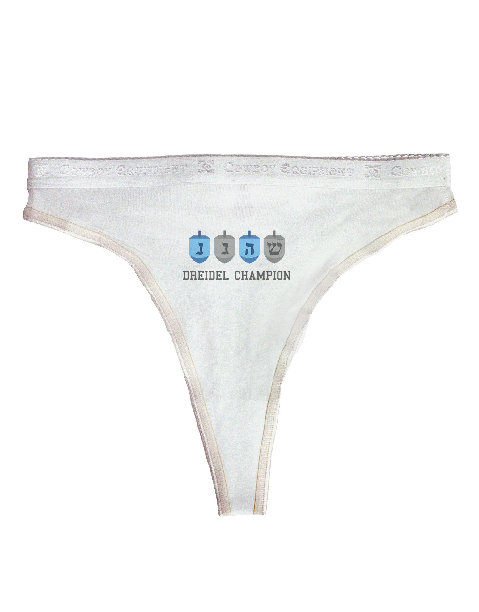Dreidel Champion Hanukkah Womens Thong Underwear - Davson Sales
