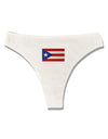 Puerto Rico Flag Womens Thong Underwear-Womens Thong-TooLoud-White-X-Small-Davson Sales