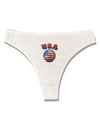 Soccer Ball Flag - USA Womens Thong Underwear-Womens Thong-TooLoud-White-X-Small-Davson Sales