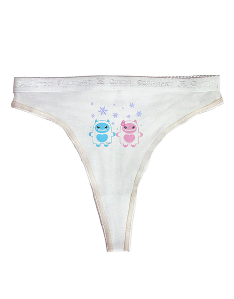 LOBBO Is It Christmas Yet - Yeti Abominable Snowman Mens G-String Underwear White / Large/XL