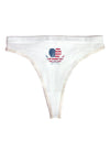 American Flag Decorative Floral Heart Vintage Womens Thong Underwear