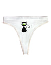 Black Cat Halloween Womens Thong Underwear-Womens Thong-TooLoud-White-X-Small-Davson Sales