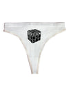 Autism Awareness - Cube B & W Womens Thong Underwear