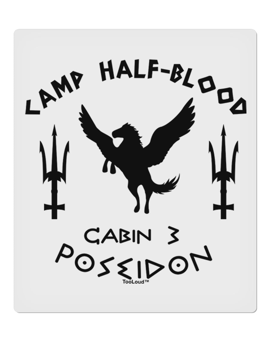 Cabin 3 Poseidon Camp Half Blood 9 x 10.5&#x22; Rectangular Static Wall Cling-Static Wall Cling-TooLoud-White-Davson Sales