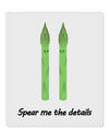 Asparagus - Spear Me the Details 9 x 10.5&#x22; Rectangular Static Wall Cling-Static Wall Cling-TooLoud-White-Davson Sales