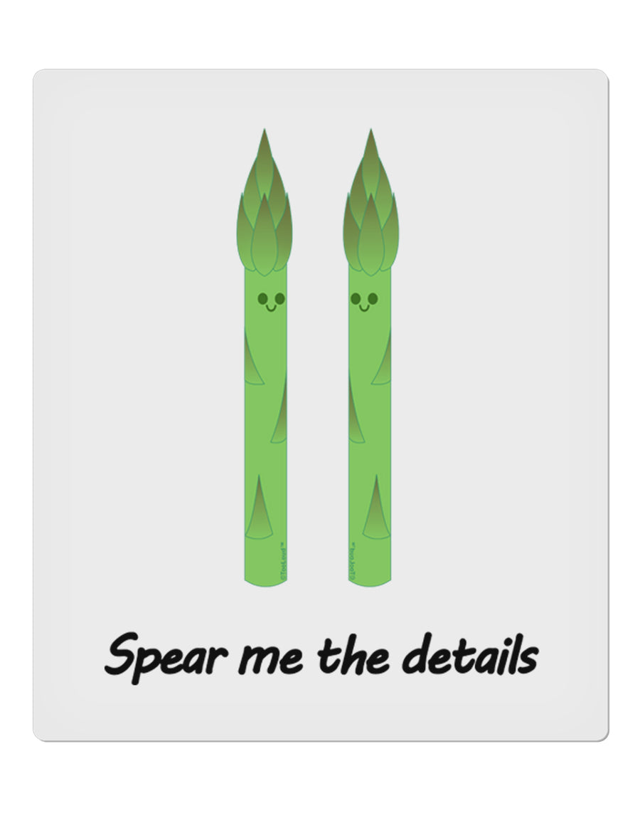 Asparagus - Spear Me the Details 9 x 10.5&#x22; Rectangular Static Wall Cling-Static Wall Cling-TooLoud-White-Davson Sales