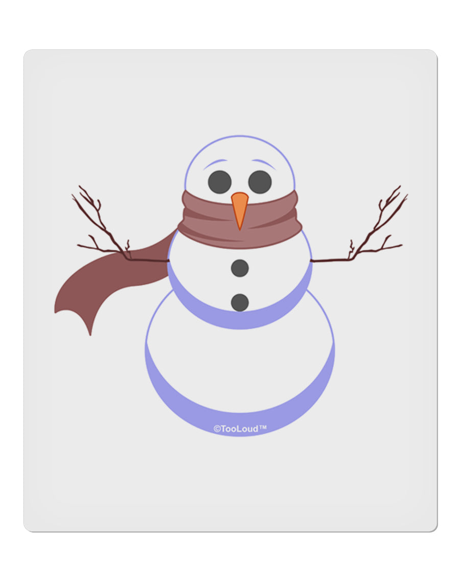 Snowman with Scarf Design 9 x 10.5&#x22; Rectangular Static Wall Cling