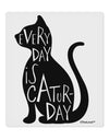 Every Day Is Caturday Cat Silhouette 9 x 10.5&#x22; Rectangular Static Wall Cling by TooLoud-Static Wall Cling-TooLoud-White-Davson Sales