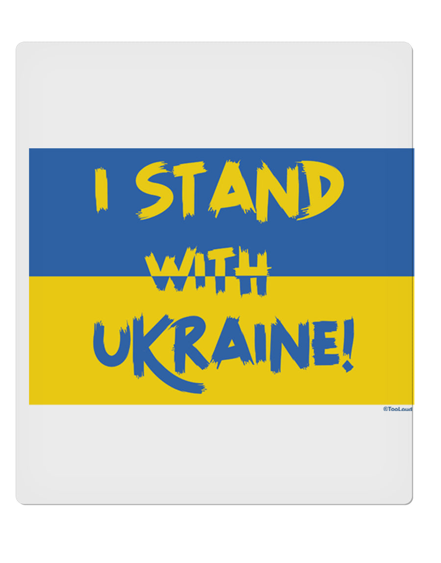 TooLoud I stand with Ukraine Flag 9 x 10.5 Inch Rectangular Static Wall Cling-Static Wall Clings-TooLoud-Davson Sales
