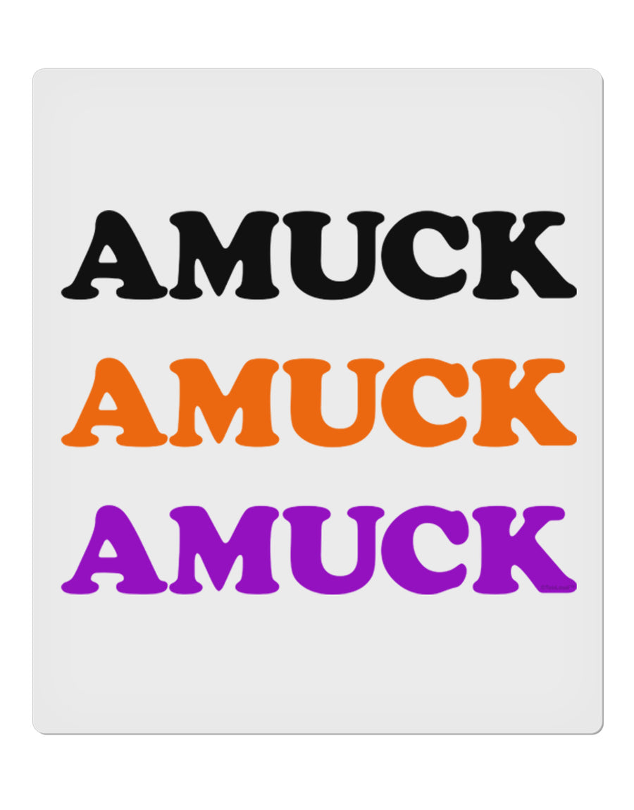 Amuck Amuck Amuck Halloween 9 x 10.5&#x22; Rectangular Static Wall Cling-Static Wall Cling-TooLoud-White-Davson Sales