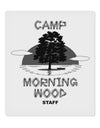 Camp Morning Wood Staff - B&W 9 x 10.5&#x22; Rectangular Static Wall Cling by TooLoud-Static Wall Cling-TooLoud-White-Davson Sales