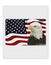 Patriotic USA Flag with Bald Eagle 9 x 10.5&#x22; Rectangular Static Wall Cling by TooLoud-Static Wall Cling-TooLoud-White-Davson Sales