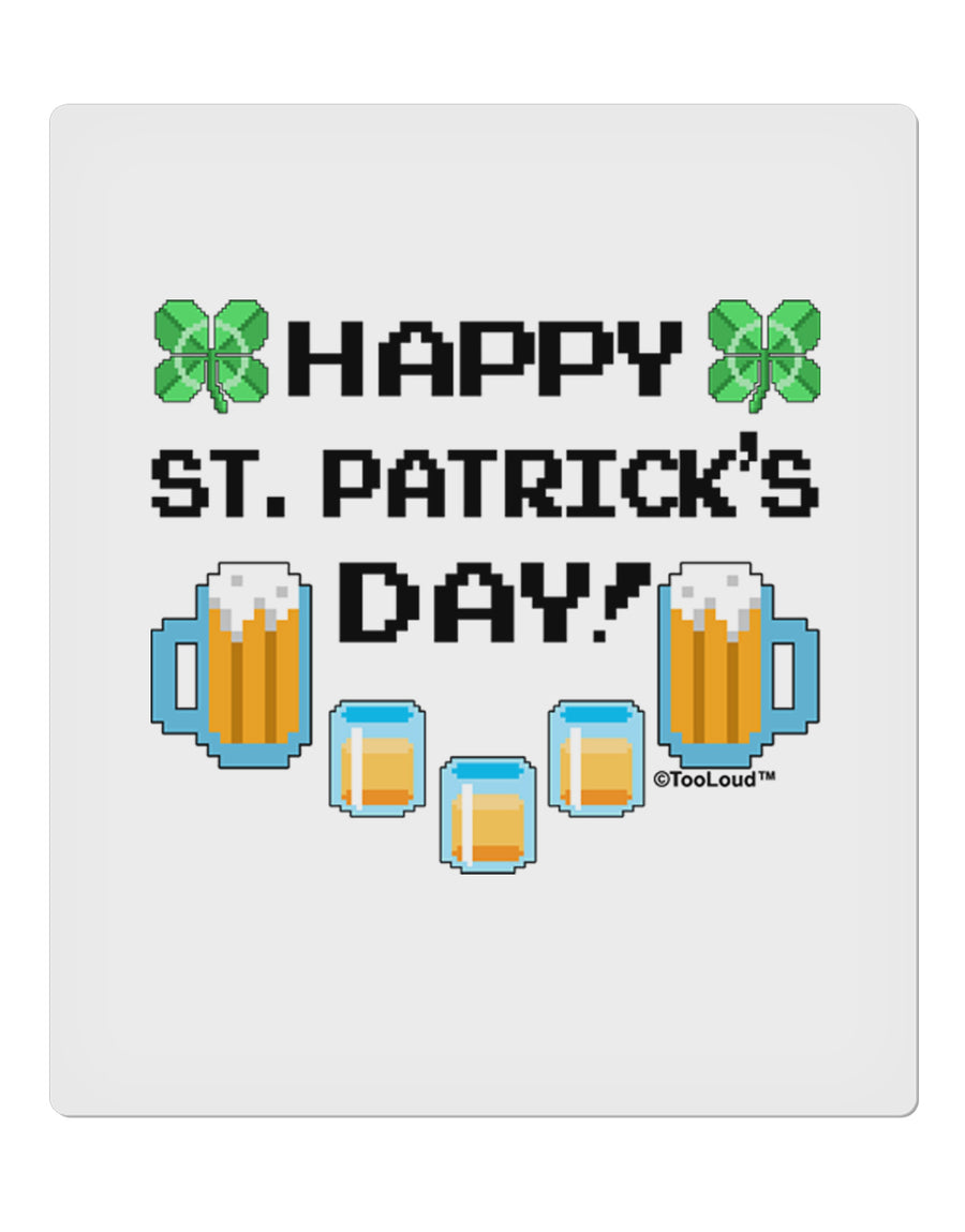 Pixel Happy St Patricks Day 9 x 10.5&#x22; Rectangular Static Wall Cling-Static Wall Cling-TooLoud-White-Davson Sales