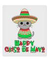 Happy Cinco de Mayo Cat 9 x 10.5&#x22; Rectangular Static Wall Cling by TooLoud-Static Wall Cling-TooLoud-White-Davson Sales