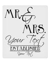 Personalized Mr and Mrs -Name- Established -Date- Design 9 x 10.5&#x22; Rectangular Static Wall Cling-Static Wall Cling-TooLoud-White-Davson Sales
