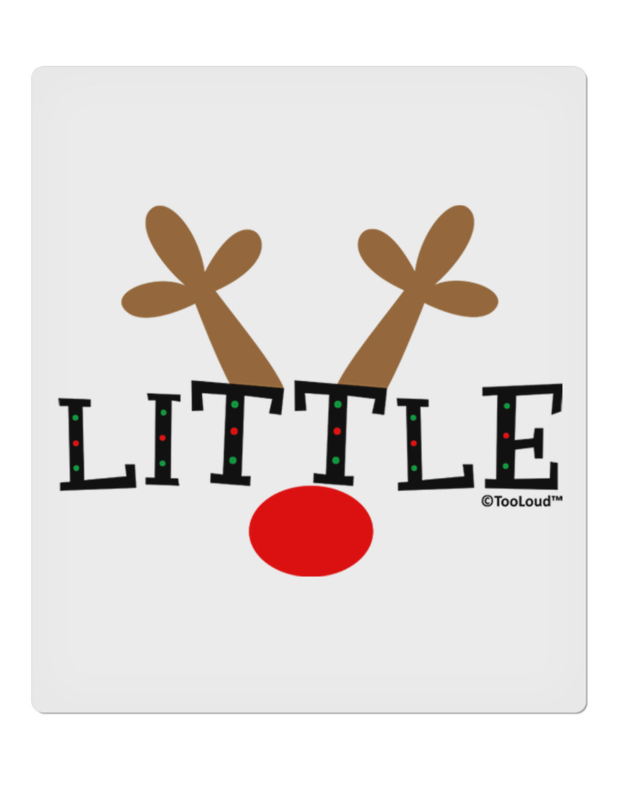 Matching Family Christmas Design - Reindeer - Little 9 x 10.5&#x22; Rectangular Static Wall Cling by TooLoud-Static Wall Cling-TooLoud-White-Davson Sales