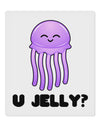 U Jelly Cute Jellyfish 9 x 10.5&#x22; Rectangular Static Wall Cling by TooLoud-Static Wall Cling-TooLoud-White-Davson Sales