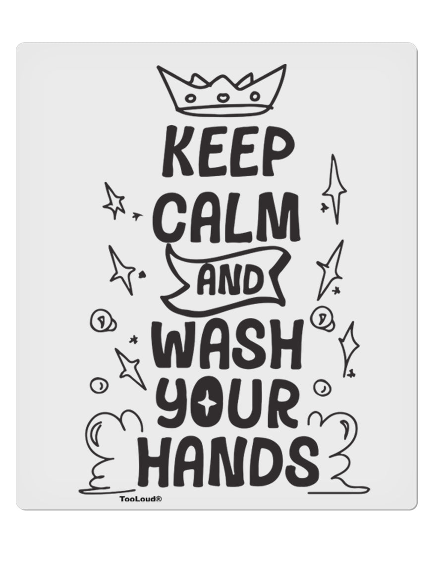 TooLoud Keep Calm and Wash Your Hands 9 x 10.5 Inch Rectangular Static Wall Cling-Static Wall Clings-TooLoud-Davson Sales
