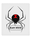 Black Widow Spider Design - Text 9 x 10.5&#x22; Rectangular Static Wall Cling-Static Wall Cling-TooLoud-White-Davson Sales