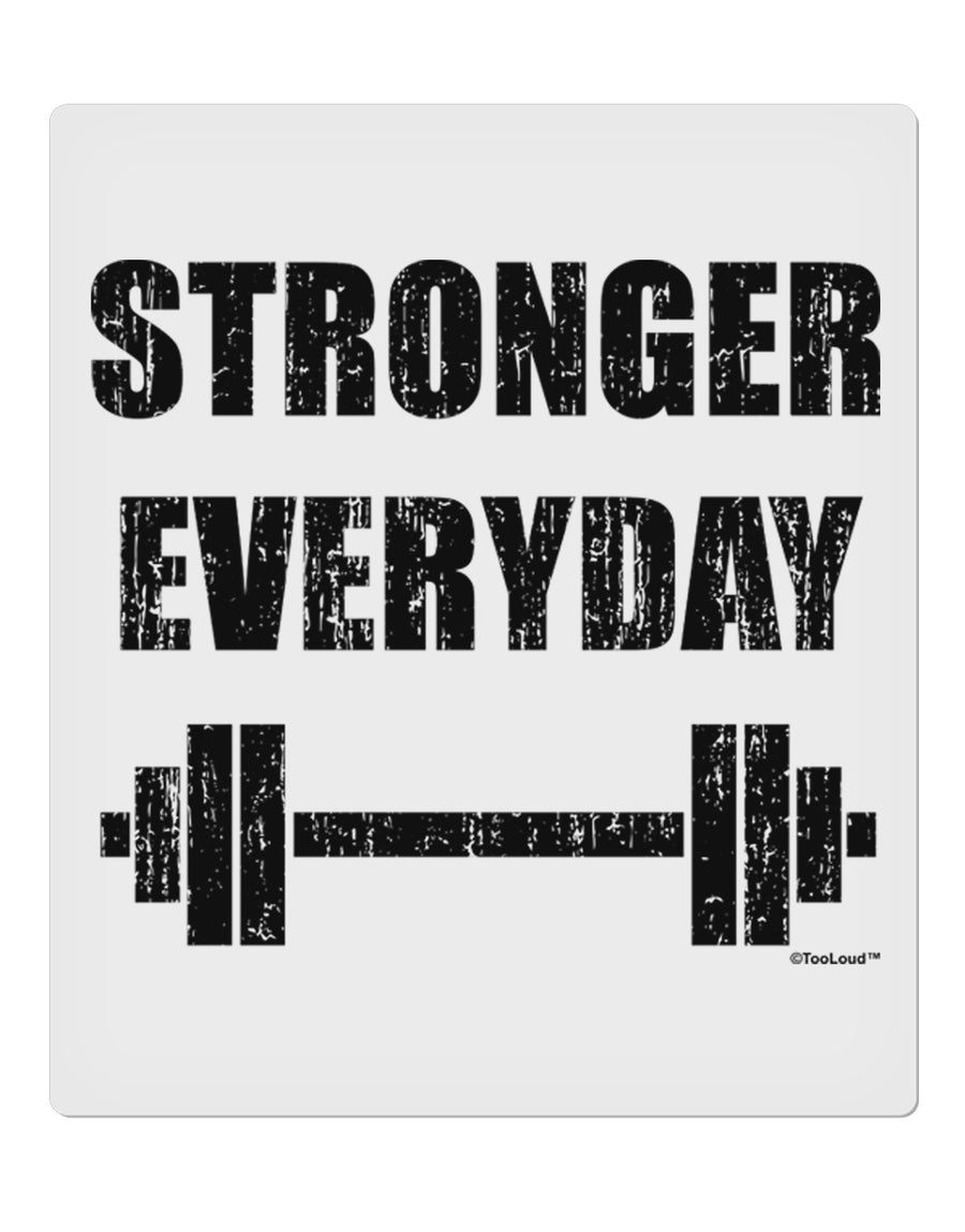 Stronger Everyday Gym Workout 9 x 10.5&#x22; Rectangular Static Wall Cling-Static Wall Cling-TooLoud-White-Davson Sales