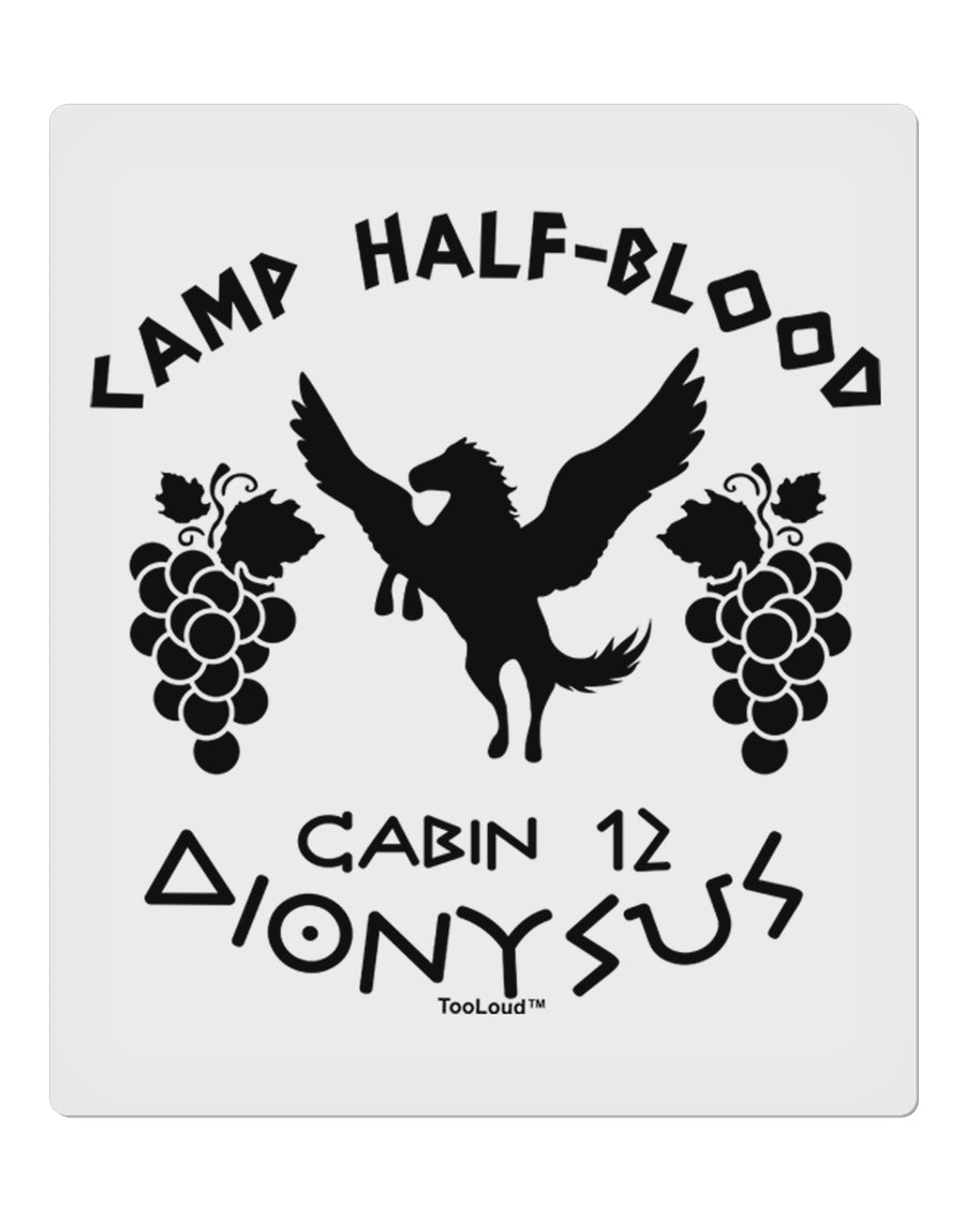 Camp Half Blood Cabin 12 Dionysus 9 x 10.5&#x22; Rectangular Static Wall Cling by TooLoud-Static Wall Cling-TooLoud-White-Davson Sales