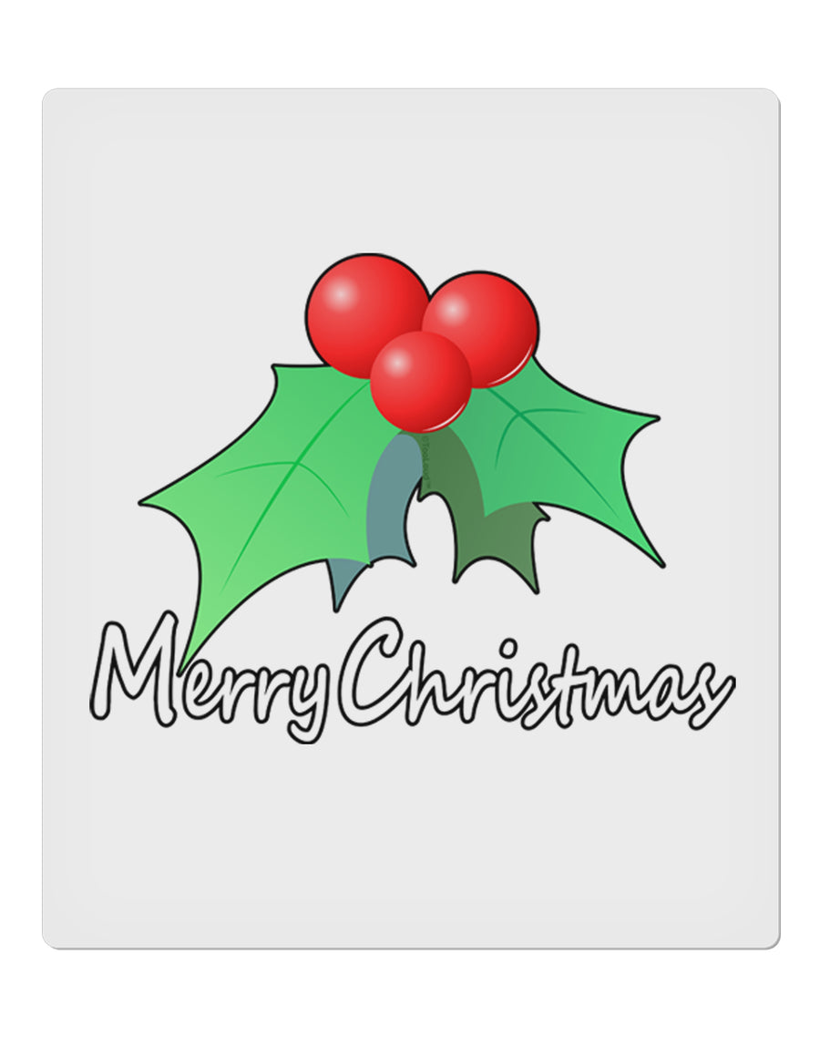 Mistletoe Merry Christmas Text 9 x 10.5&#x22; Rectangular Static Wall Cling-Static Wall Cling-TooLoud-White-Davson Sales