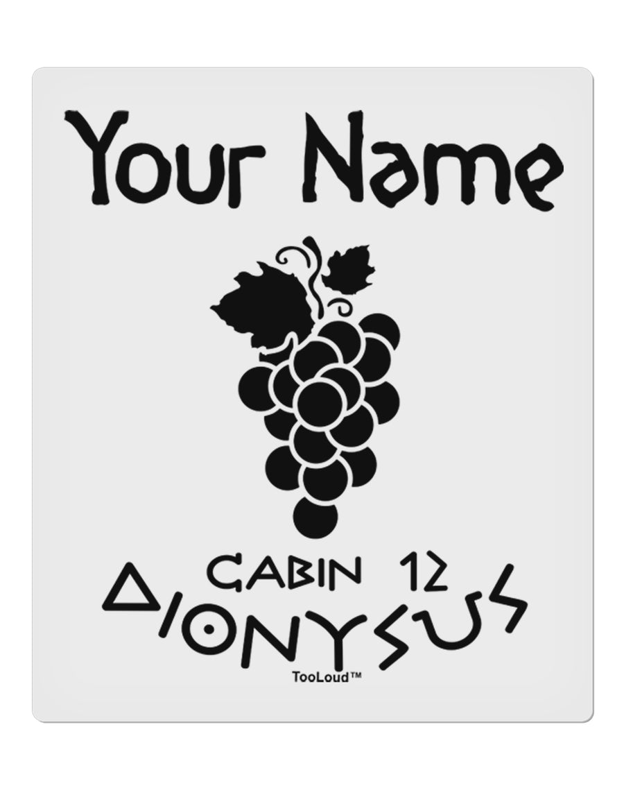 Personalized Cabin 12 Dionysus 9 x 10.5&#x22; Rectangular Static Wall Cling by TooLoud-Static Wall Cling-TooLoud-White-Davson Sales