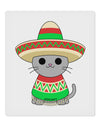 Cat with Sombrero and Poncho 9 x 10.5&#x22; Rectangular Static Wall Cling by TooLoud