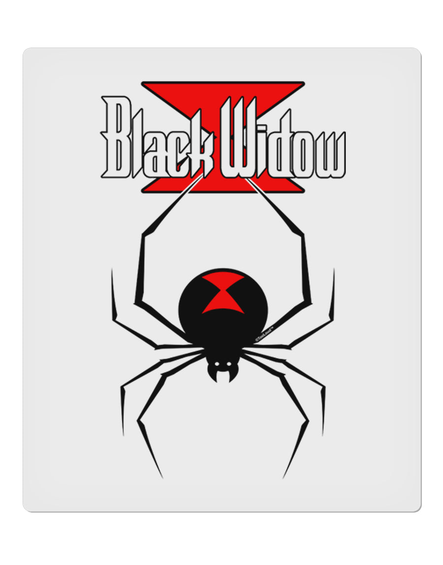 Black Widow Spider Design - Logo 9 x 10.5&#x22; Rectangular Static Wall Cling-Static Wall Cling-TooLoud-White-Davson Sales