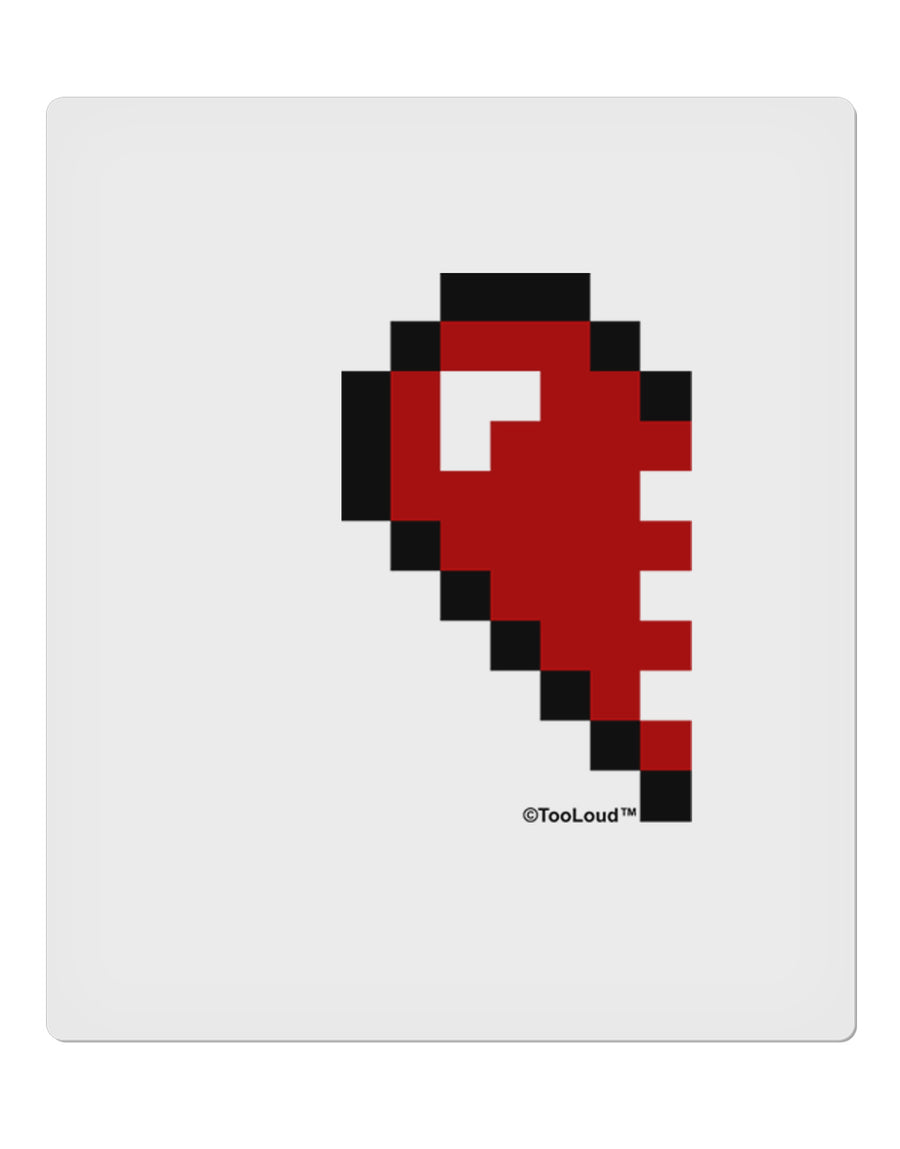Couples Pixel Heart Design - Left 9 x 10.5&#x22; Rectangular Static Wall Cling by TooLoud-Static Wall Cling-TooLoud-White-Davson Sales