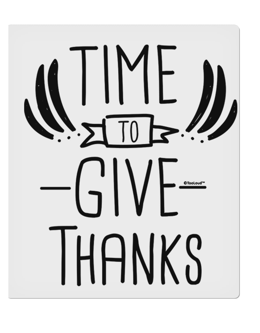 TooLoud Time to Give Thanks 9 x 10.5 Inch Rectangular Static Wall Cling-Static Wall Clings-TooLoud-Davson Sales