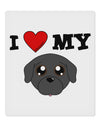 I Heart My - Cute Pug Dog - Black 9 x 10.5&#x22; Rectangular Static Wall Cling by TooLoud-Static Wall Cling-TooLoud-White-Davson Sales