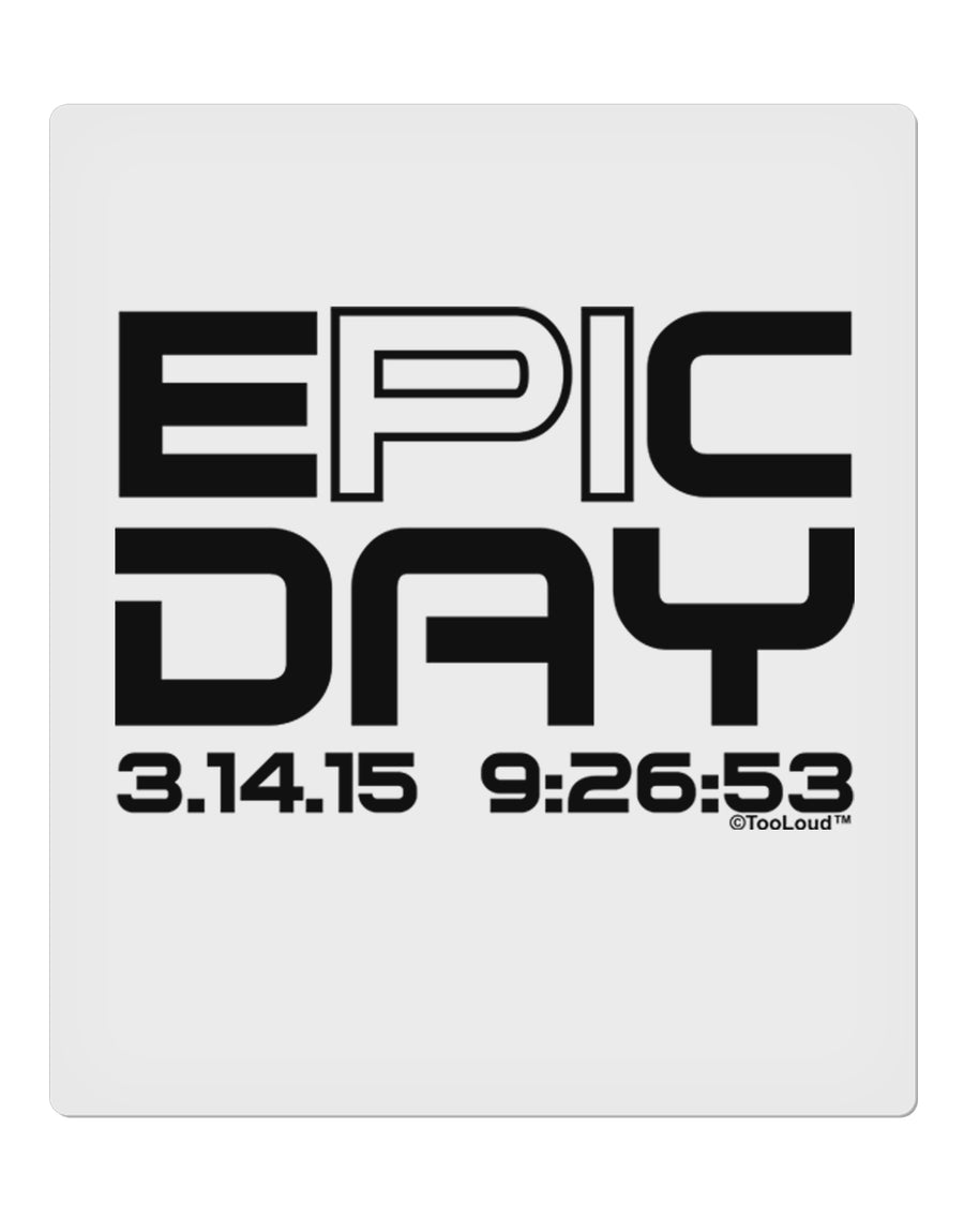 Epic Pi Day Text Design 9 x 10.5&#x22; Rectangular Static Wall Cling by TooLoud-Static Wall Cling-TooLoud-White-Davson Sales