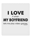 I Love My Boyfriend Videogames 9 x 10.5&#x22; Rectangular Static Wall Cling-Static Wall Cling-TooLoud-White-Davson Sales