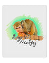 Squirrel Monkey Watercolor Text 9 x 10.5&#x22; Rectangular Static Wall Cling-Static Wall Cling-TooLoud-White-Davson Sales