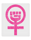 Pink Distressed Feminism Symbol 9 x 10.5&#x22; Rectangular Static Wall Cling