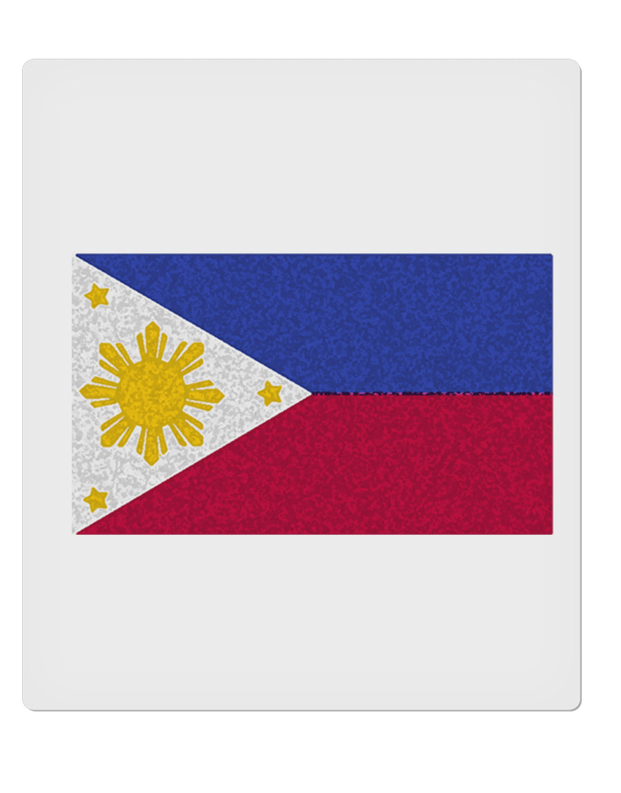 TooLoud Distressed Philippines Flag 9 x 10.5" Rectangular Static Wall 