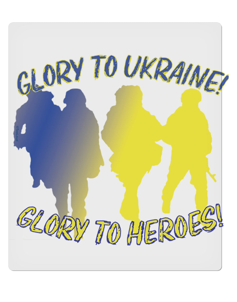 TooLoud Glory to Ukraine Glory to Heroes 9 x 10.5 Inch Rectangular Sta