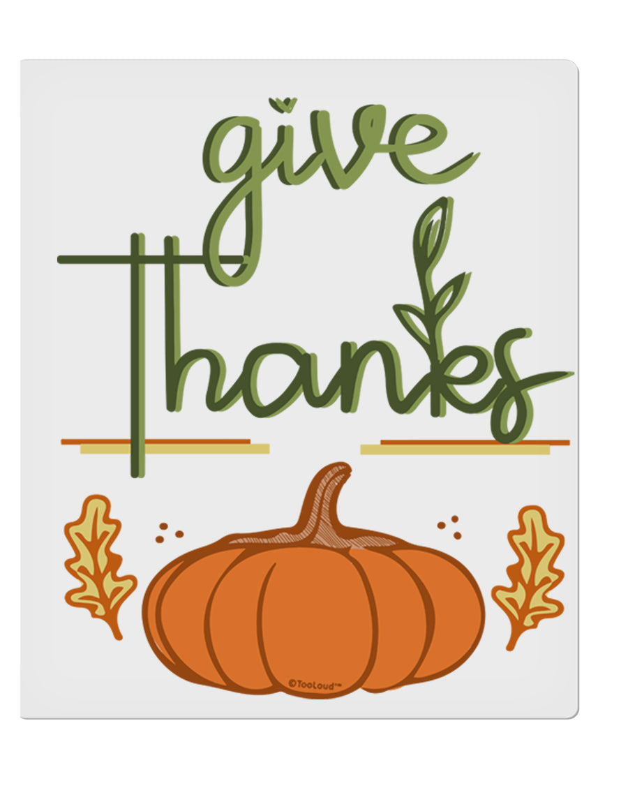 TooLoud Give Thanks 9 x 10.5 Inch Rectangular Static Wall Cling-Static Wall Clings-TooLoud-Davson Sales