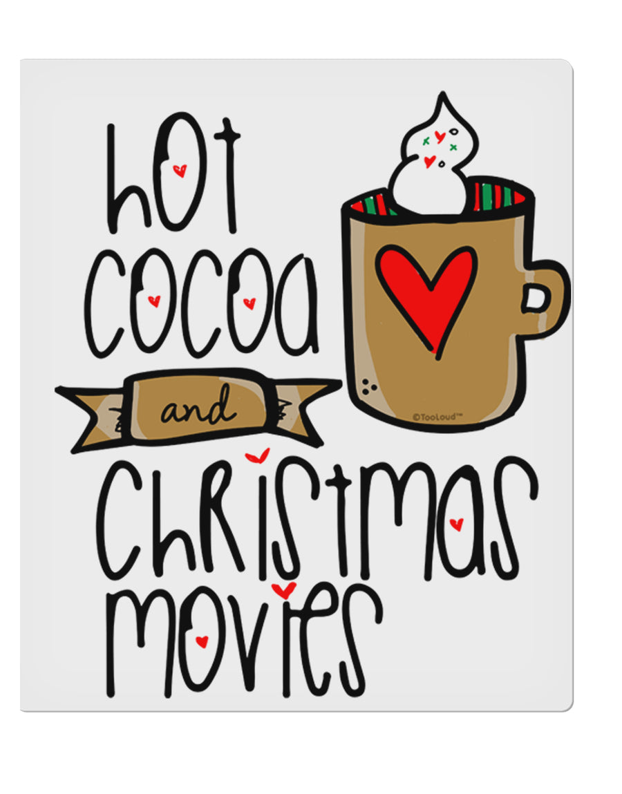 TooLoud Hot Cocoa and Christmas Movies 9 x 10.5 Inch Rectangular Static Wall Cling-Static Wall Clings-TooLoud-Davson Sales
