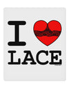 I Love Heart Lace 9 x 10.5&#x22; Rectangular Static Wall Cling-Static Wall Cling-TooLoud-White-Davson Sales