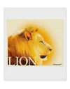 Lion Watercolor 3 Text 9 x 10.5&#x22; Rectangular Static Wall Cling-Static Wall Cling-TooLoud-White-Davson Sales