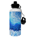 Blue Agate Geode Print Aluminum 600ml Water Bottle All Over Print-Water Bottles-TooLoud-White-Davson Sales