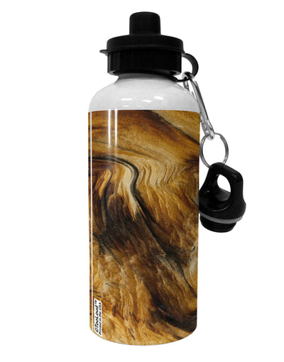 TooLoud Wood Texture AOP Aluminum 600ml Water Bottle All Over Print-Water Bottles-TooLoud-White-Davson Sales