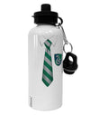 Wizard Uniform Green and Silver Aluminum 600ml Water Bottle All Over Print-Water Bottles-TooLoud-White-Davson Sales