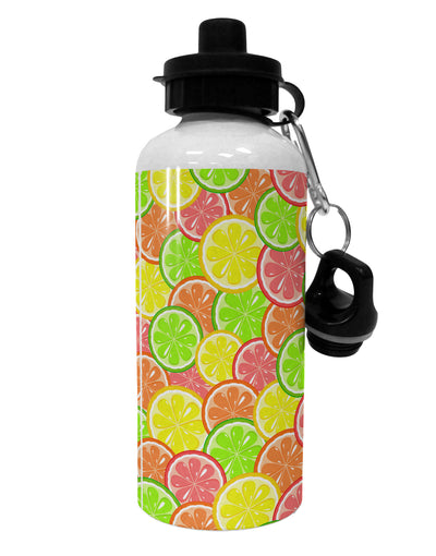 Colorful Citrus Fruits Aluminum 600ml Water Bottle All Over Print-Water Bottles-TooLoud-White-Davson Sales