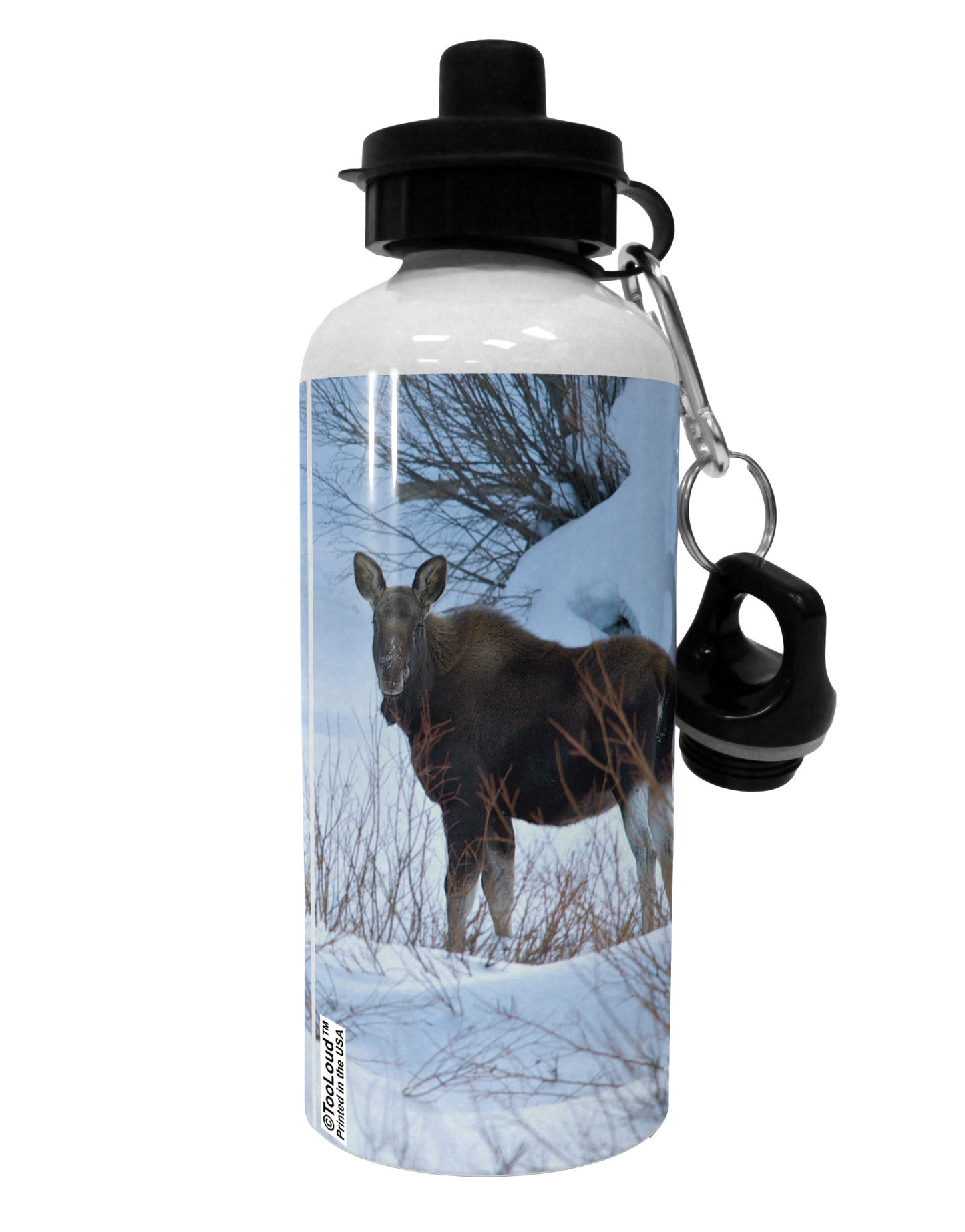 TooLoud Winter Scene All-Over-Print Aluminum 600ml Water Bottle All Over Print-Water Bottles-TooLoud-White-Davson Sales