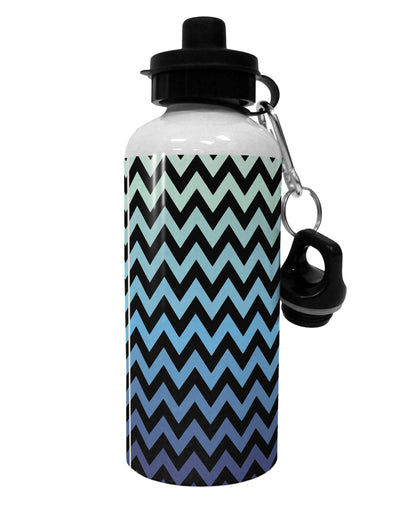 Cool Ocean Zig Zags Aluminum 600ml Water Bottle All Over Print-Water Bottles-TooLoud-White-Davson Sales