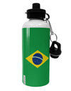 Brazil Flag AOP Aluminum 600ml Water Bottle All Over Print-Water Bottles-TooLoud-White-Davson Sales