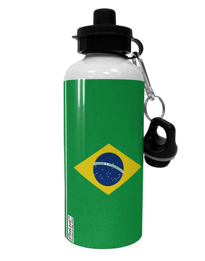 Brazil Flag AOP Aluminum 600ml Water Bottle All Over Print-Water Bottles-TooLoud-White-Davson Sales